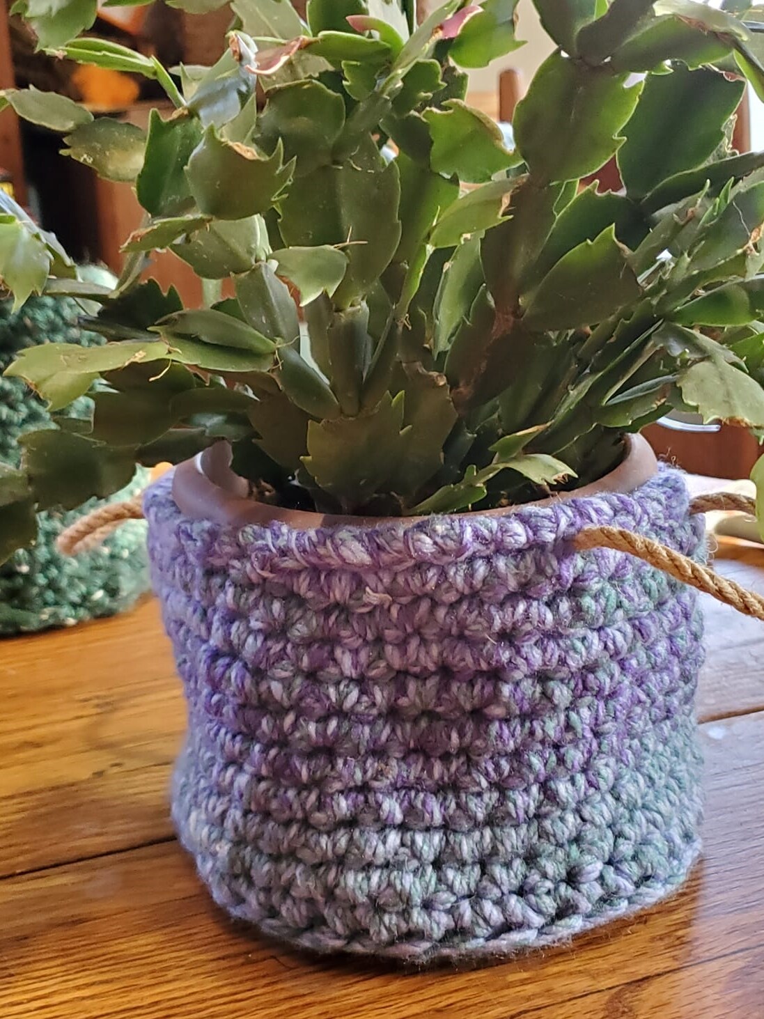 Handmade Crochet Storage Basket, Fruit and Vegetable Basket, Rustic