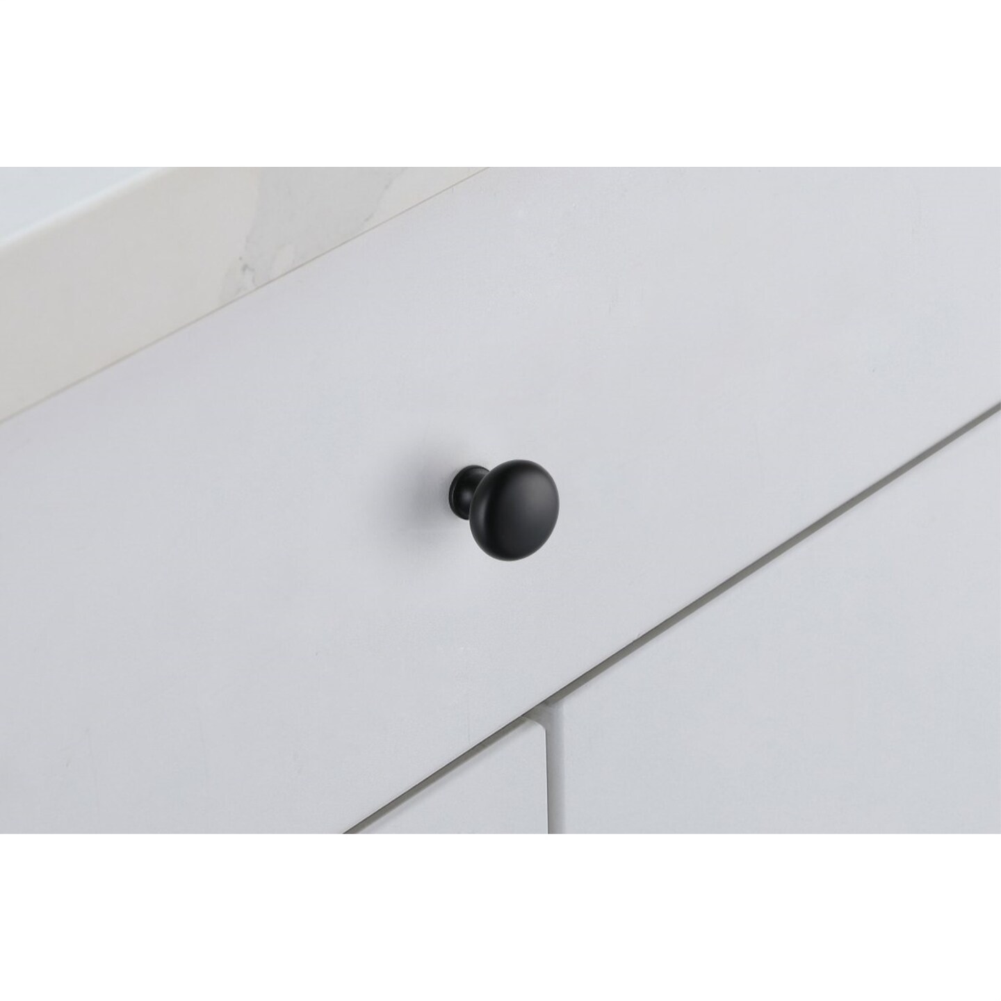 Cadon 1.2&#x22; Diameter Matte Black Mushroom Knob Multipack (Set of 10)