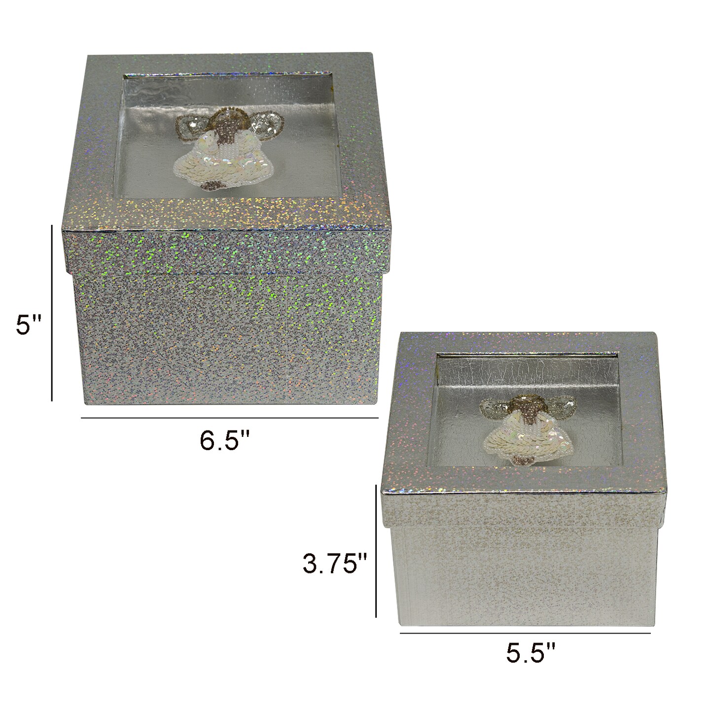 Value Pack of 24 Hologram Gift Box Sets with Decorative Angel