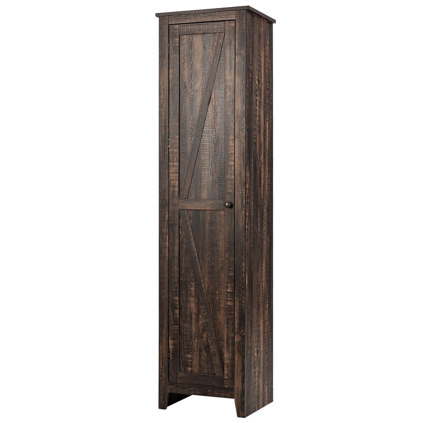 MDF Linen Tower Bathroom Storage Cabinet with 4 Shelves