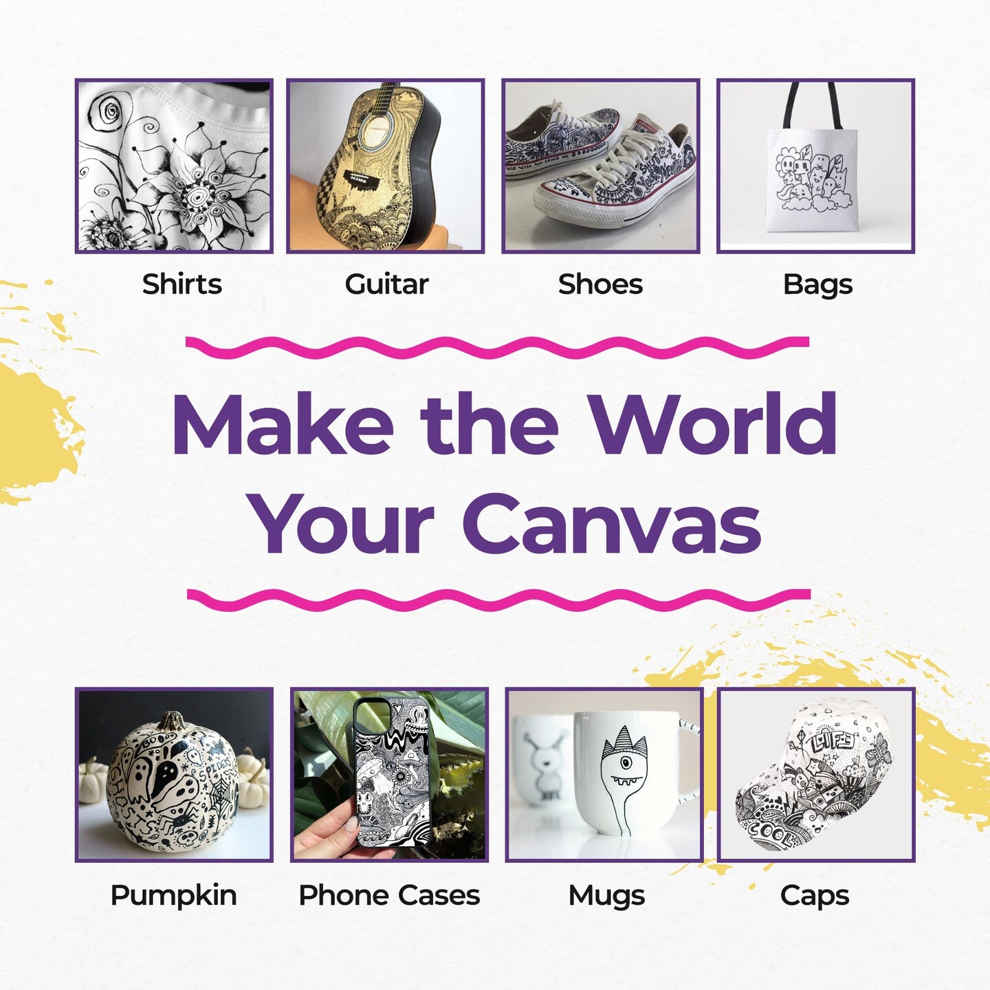 PINTAR Premium Acrylic Paint Pens - Set of 12 Black (4) 0.7mm, (4) 1.0mm, (4) 5.0mm Tips - Smooth-Flowing Japanese Ink - Crafting, Coloring, Drawing, Lettering, Writing Supplies