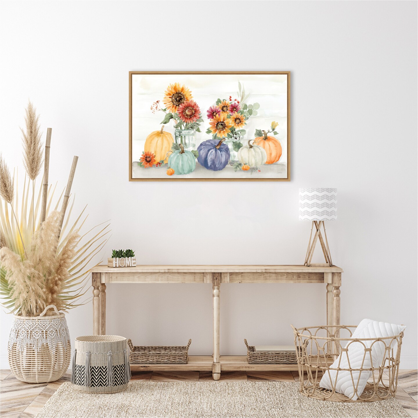 Autumn Ramble VI Navy by Katrina Pete Canvas Art Framed