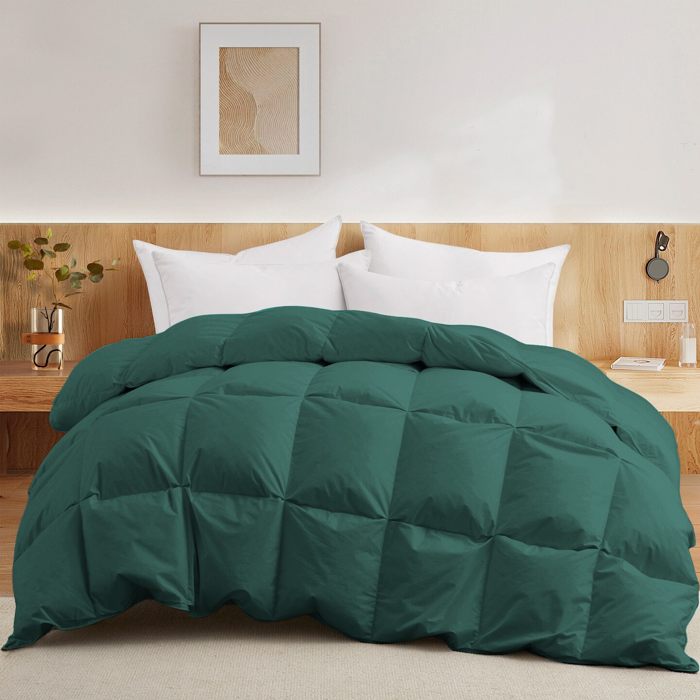 Puredown Premium Goose Feather and Down Duvet Insert -All Season Comforter with Breathable Cotton Cover