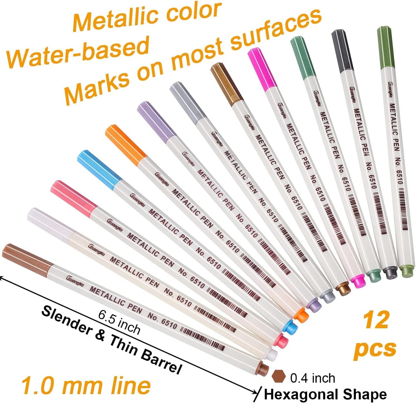 Metallic Markers Fine Point Metallic Marker Pens for Black Paper