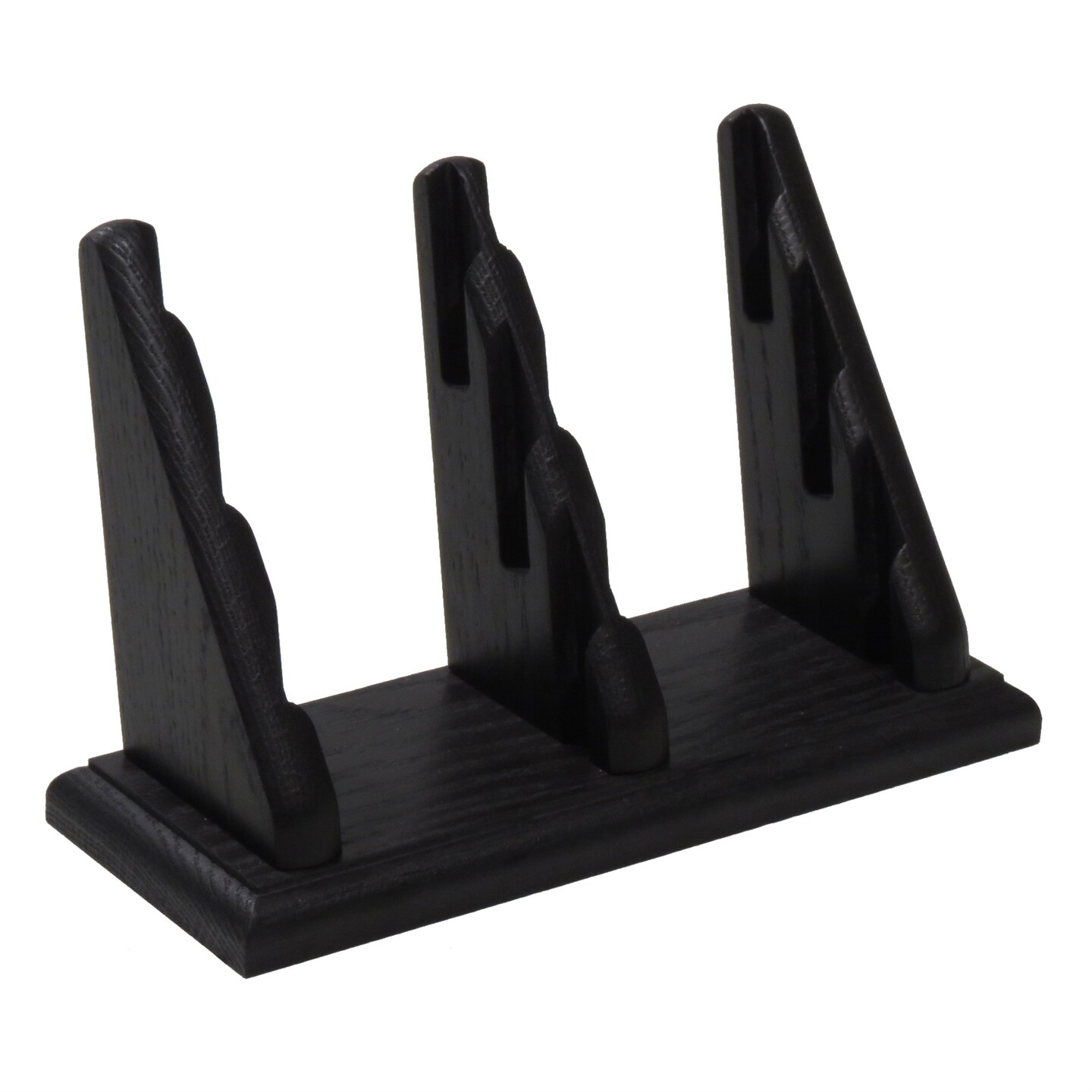 Wooden Mallet 6 Pocket Countertop Business Card Holder, Black
