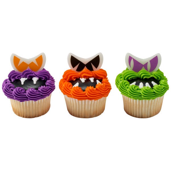 Scary Glow Eyes Cupcake Rings, 12ct