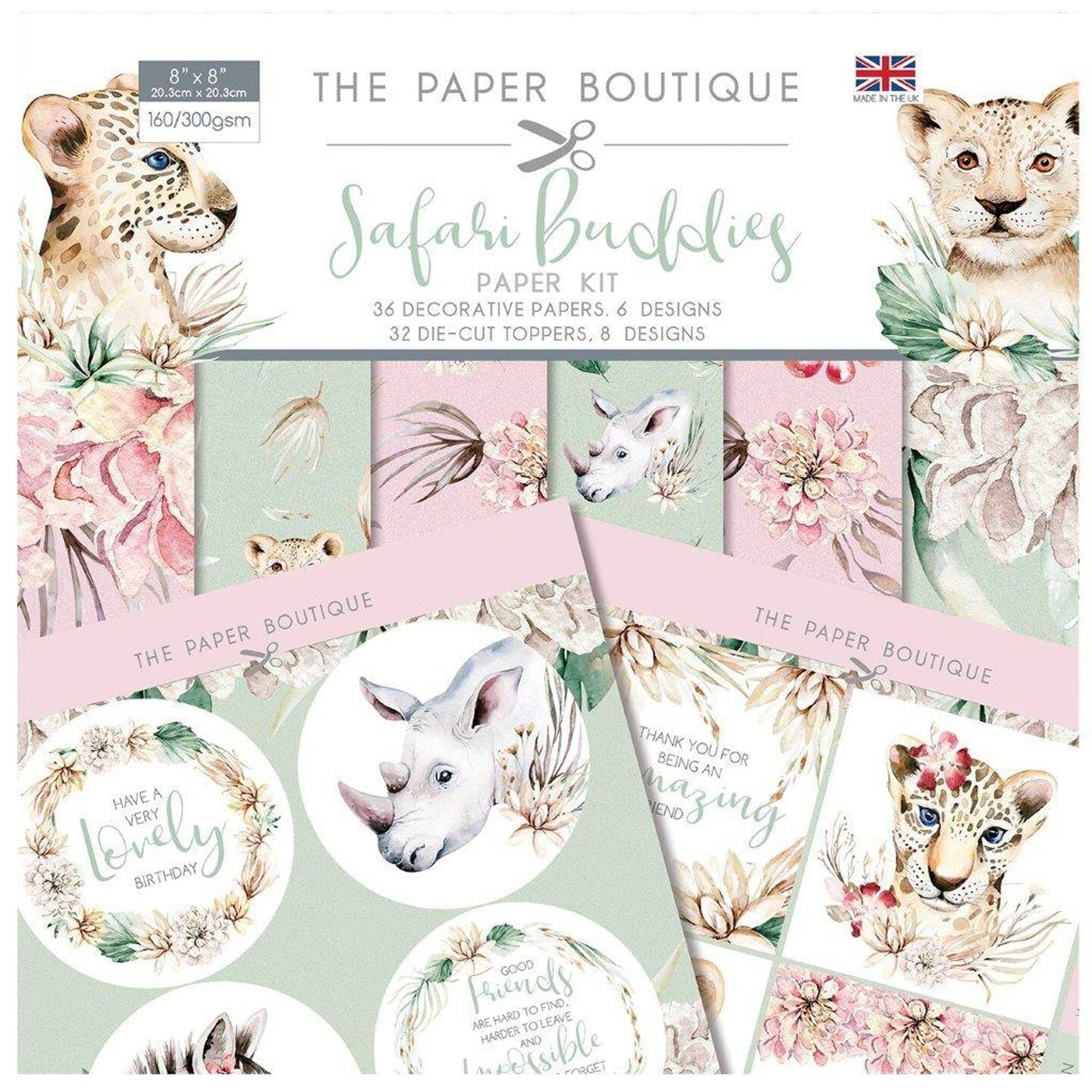 The Paper Boutique Safari Buddies Paper Kit