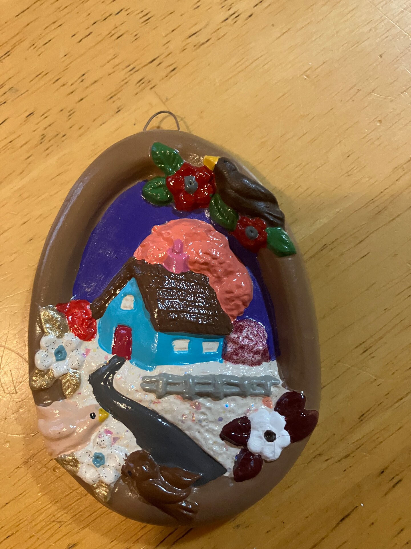 Hand painted house ornament | MakerPlace by Michaels
