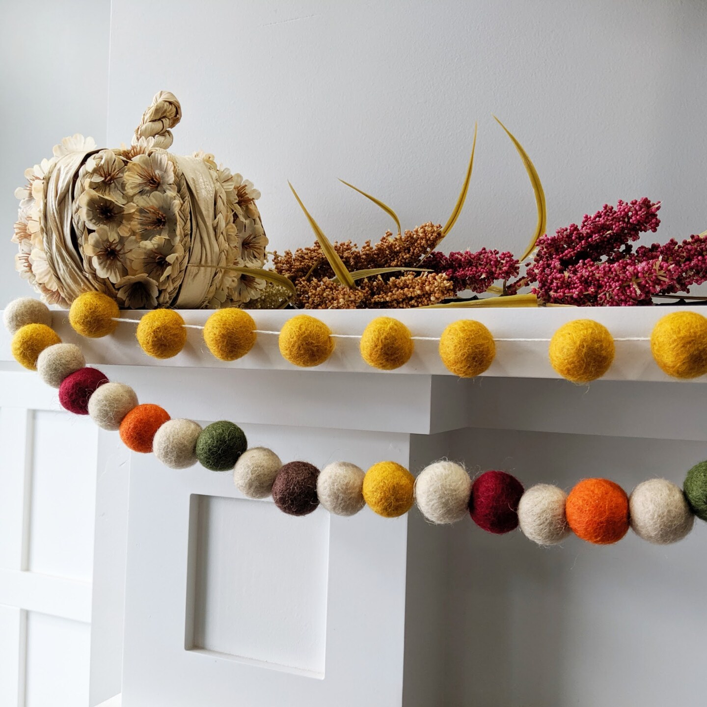 Fall Felt Ball Pom Pom Garland Banner MakerPlace by Michaels