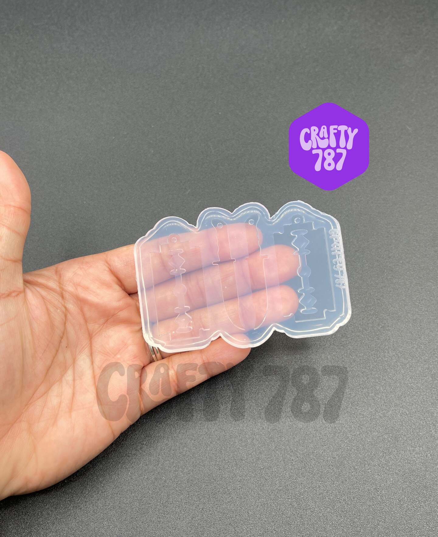 Spooky Knife Resin Silicone Mold, Resin Jewelry Mold (B15)