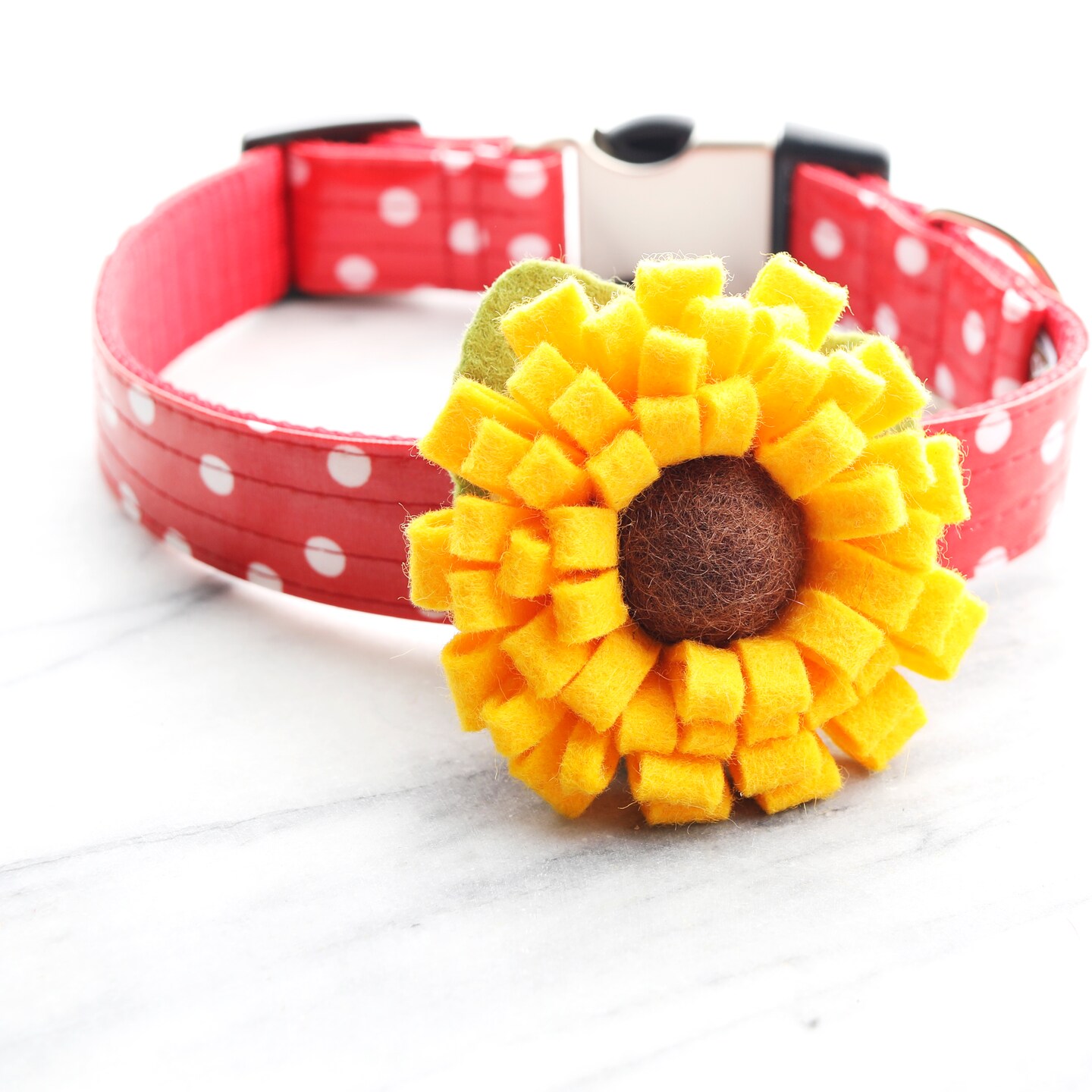 Sunflower Dog Collar Flower - Cute Dog Collar Flower - Special Occasion ...