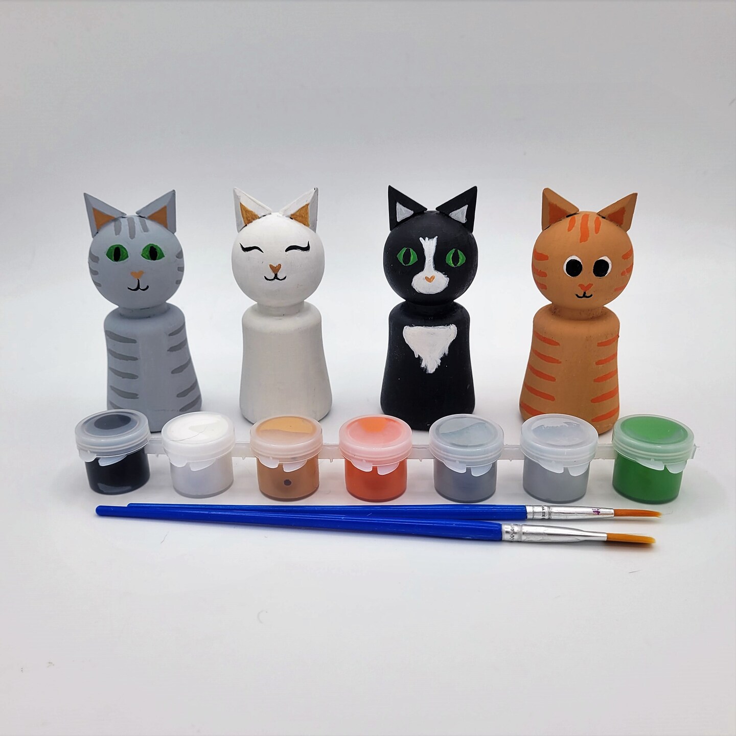 DIY Cat Peg Doll Painting Kit by Ink and Trinket Kids