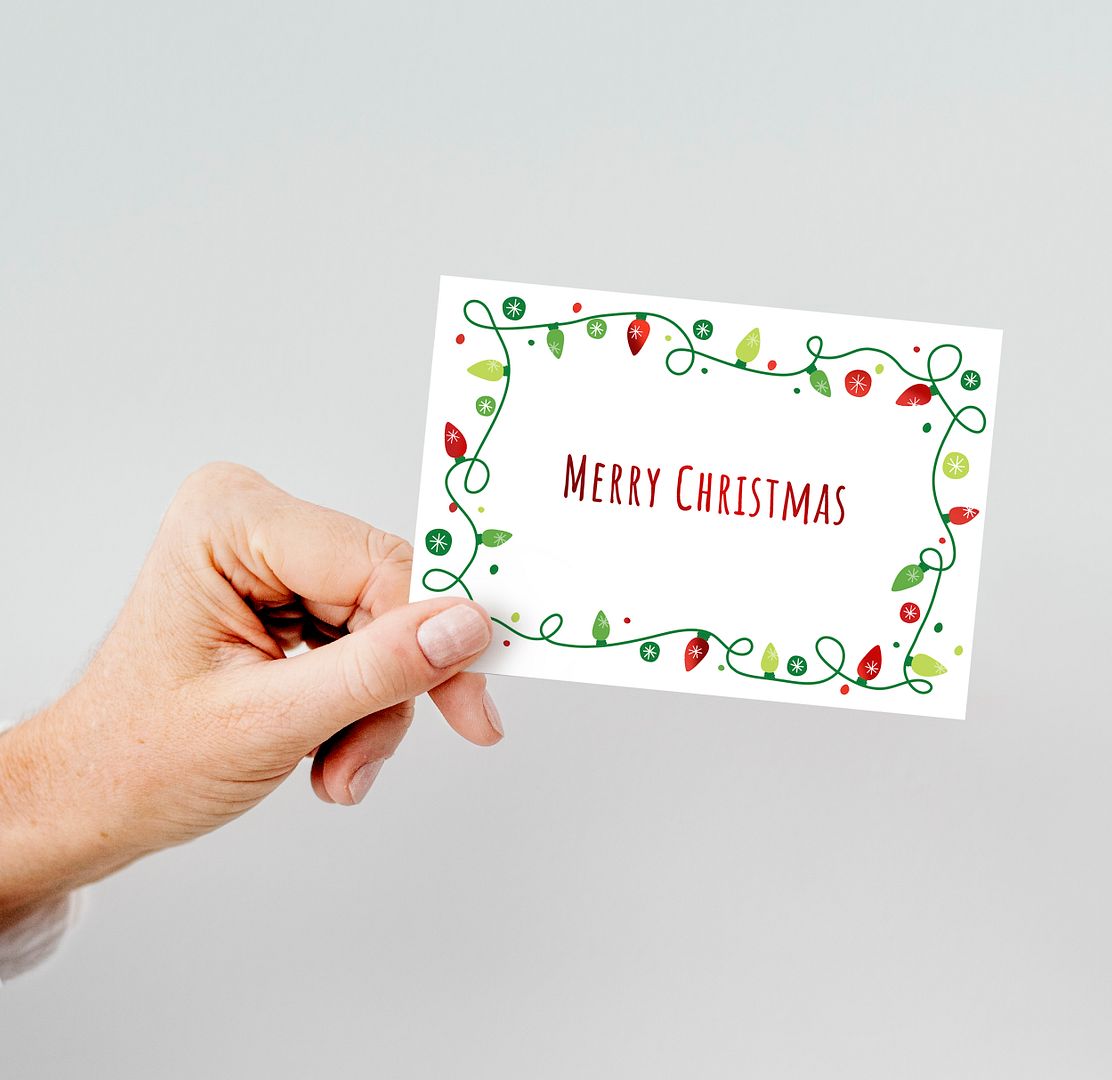 Great Papers! Note Card, Holiday Lights Merry Christmas, 4.875" x 3.375"(folded), 50 cards/white envelopes
