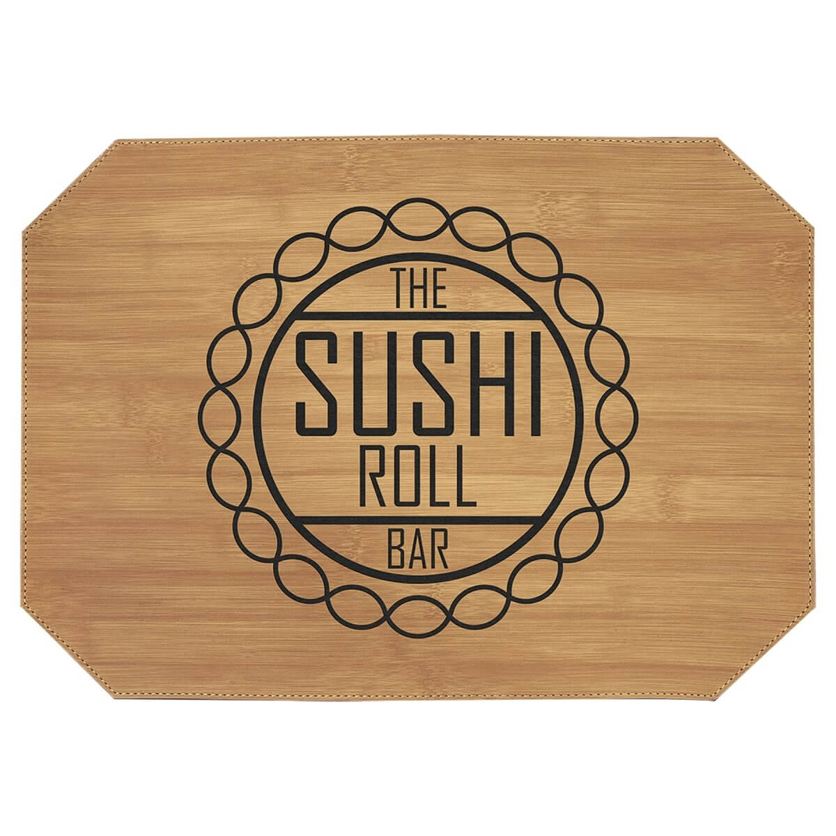 Laserable Leatherette Bamboo Placemat, 12&#x22; x 17&#x22;
