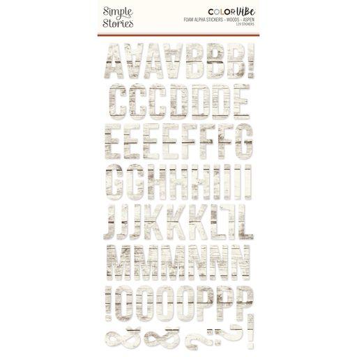 Woods-Aspen Color Vibe Foam Alpha Stickers - Simple Stories