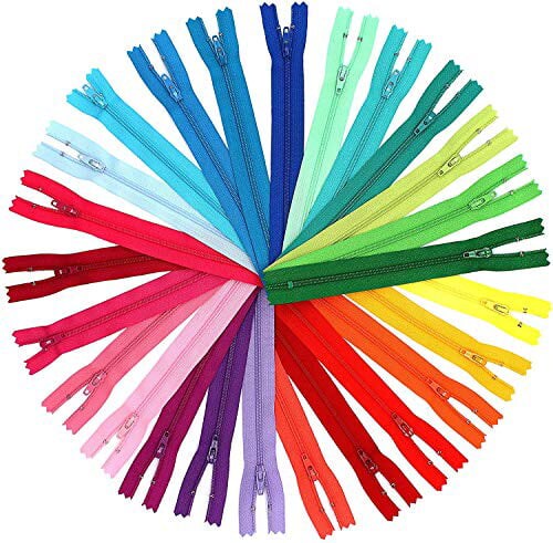 #3 Skirt &#x26; Dress YKK Zipper Assortment - Mix of Hot Seasonal Colors for Clothes, Crafts &#x26; Sewing Projects - Choose Your Length - Made in The United States (50 Zippers Per Pack) (12&#x22; Inches)