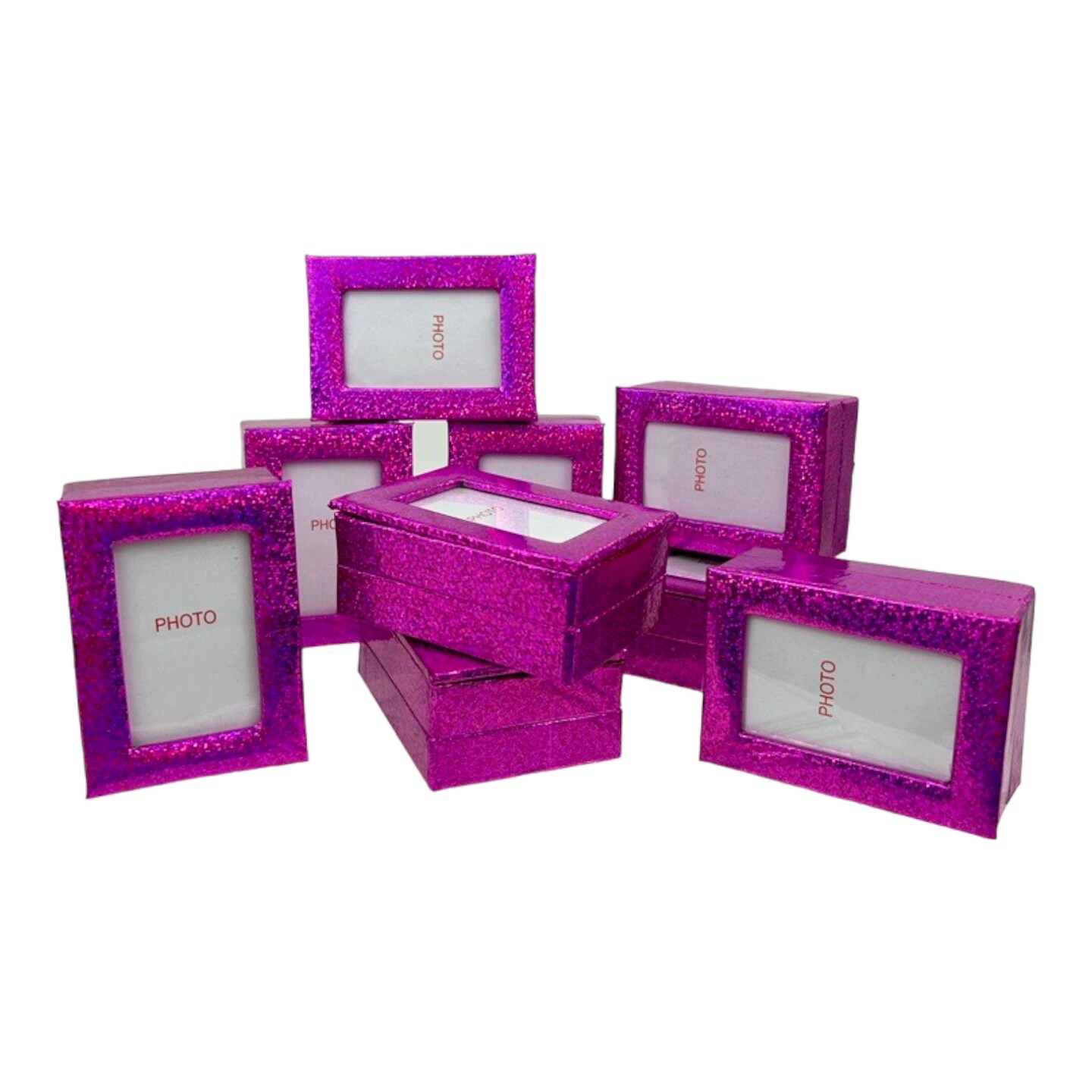 Value Pack of 36 Rectangle Frame Box Small - Fuchsia