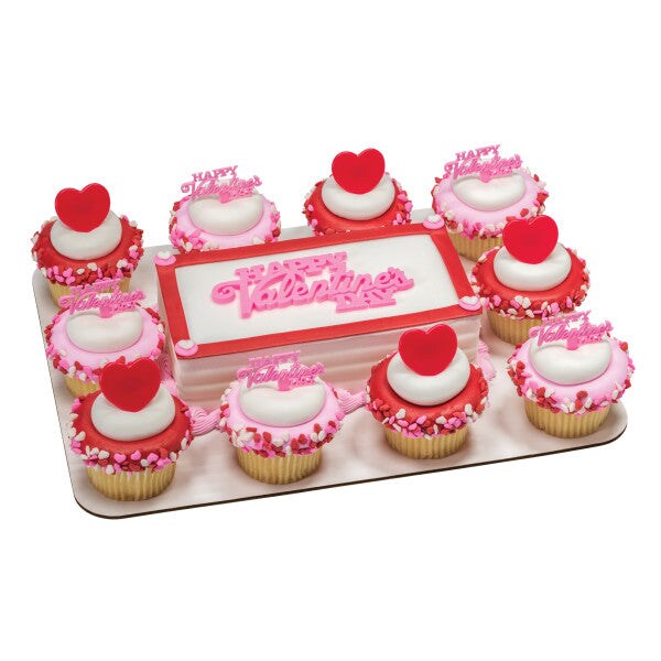 Red Heart Cupcake Rings, 12ct