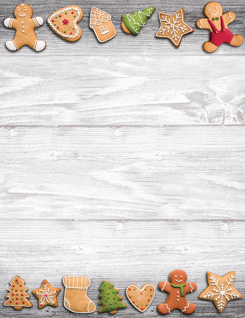 Great Papers! Holiday Cookies Holiday Letterhead, Invitations and Announcements, Printer Friendly, 8.5&#x22; x 11&#x22;, 50 Pack