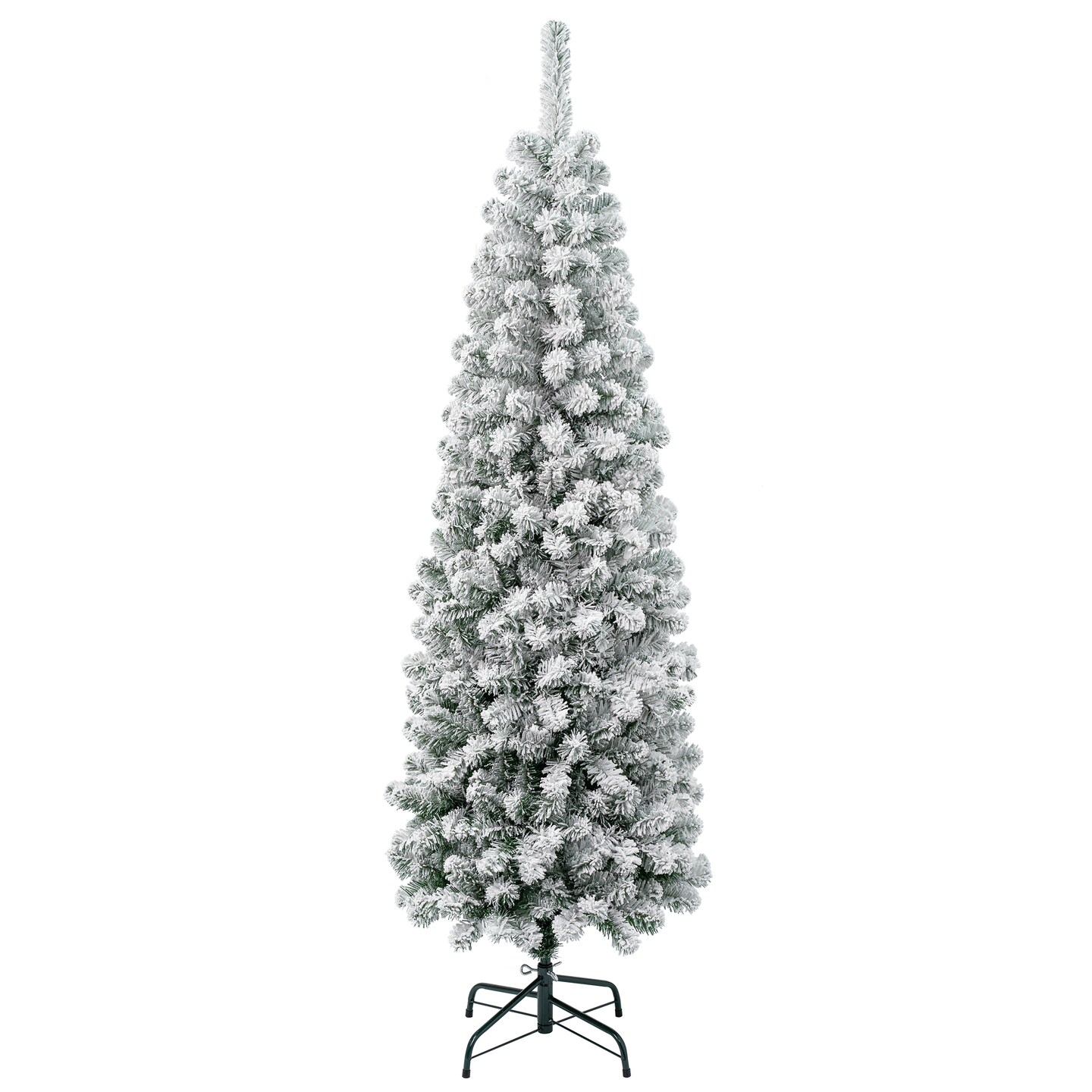 National Tree Company First Traditions Acacia Flocked Tree Slim 