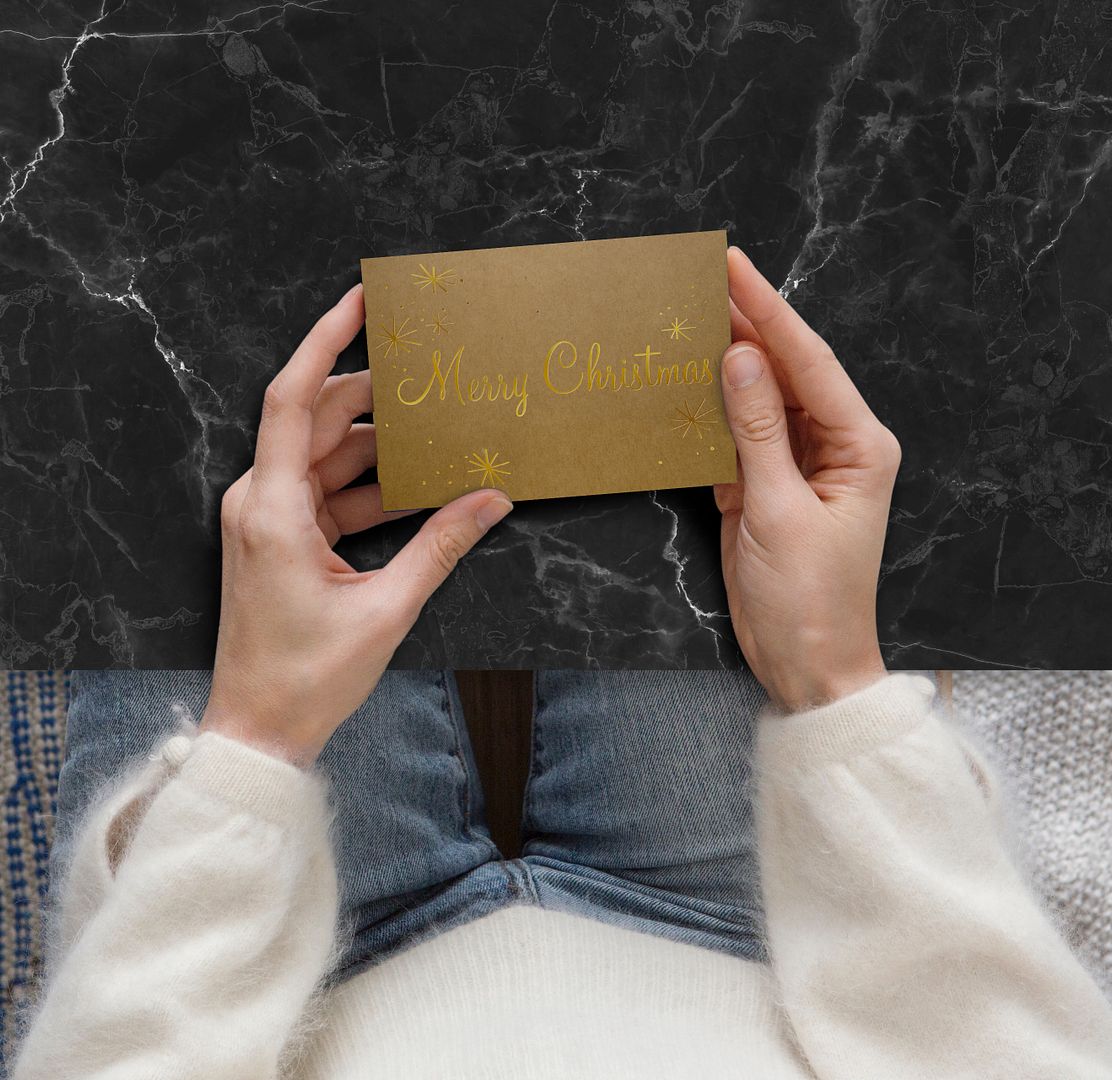 Great Papers! Note Card, Kraft with Gold Foil, Merry Christmas, 4.875&#x22; x 3.375&#x22;(folded), 50 cards/Kraft envelopes