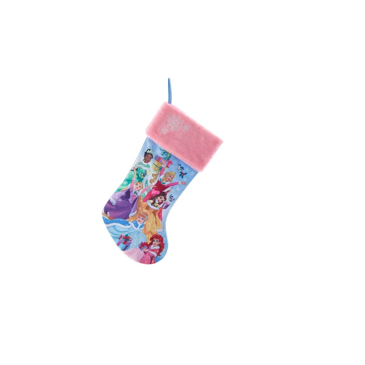 KSA Set of 4 Disney Princess with Embroidered Plush Cuff Christmas Stocking 18&#x22;