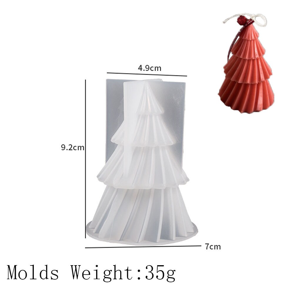3D Geometric DIY Pine Silicone Candle Mold - Home Decor Supplies