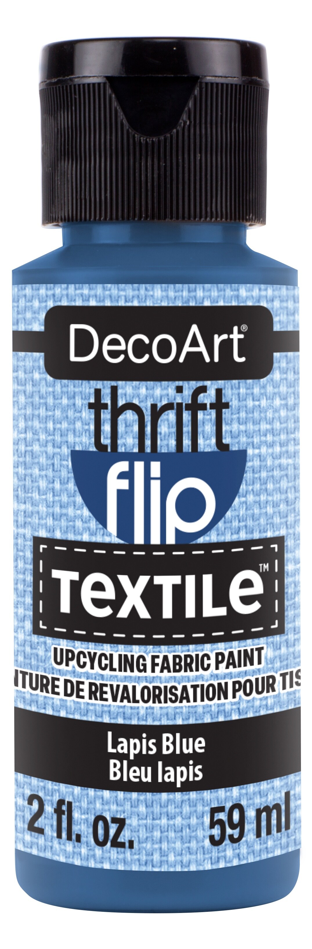 DecoArt Thrift Flip Matte For Textile 2oz Squeeze Bottle-Lapis Blue