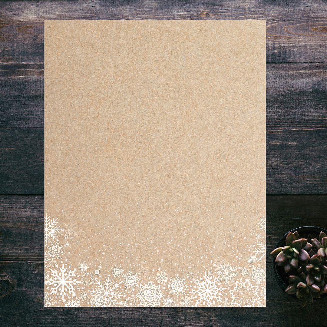 Great Papers! White Snowflakes Holiday Letterhead, Invitations and Announcements, Printer Friendly, 8.5&#x22;x11&#x22;, 80 Pack