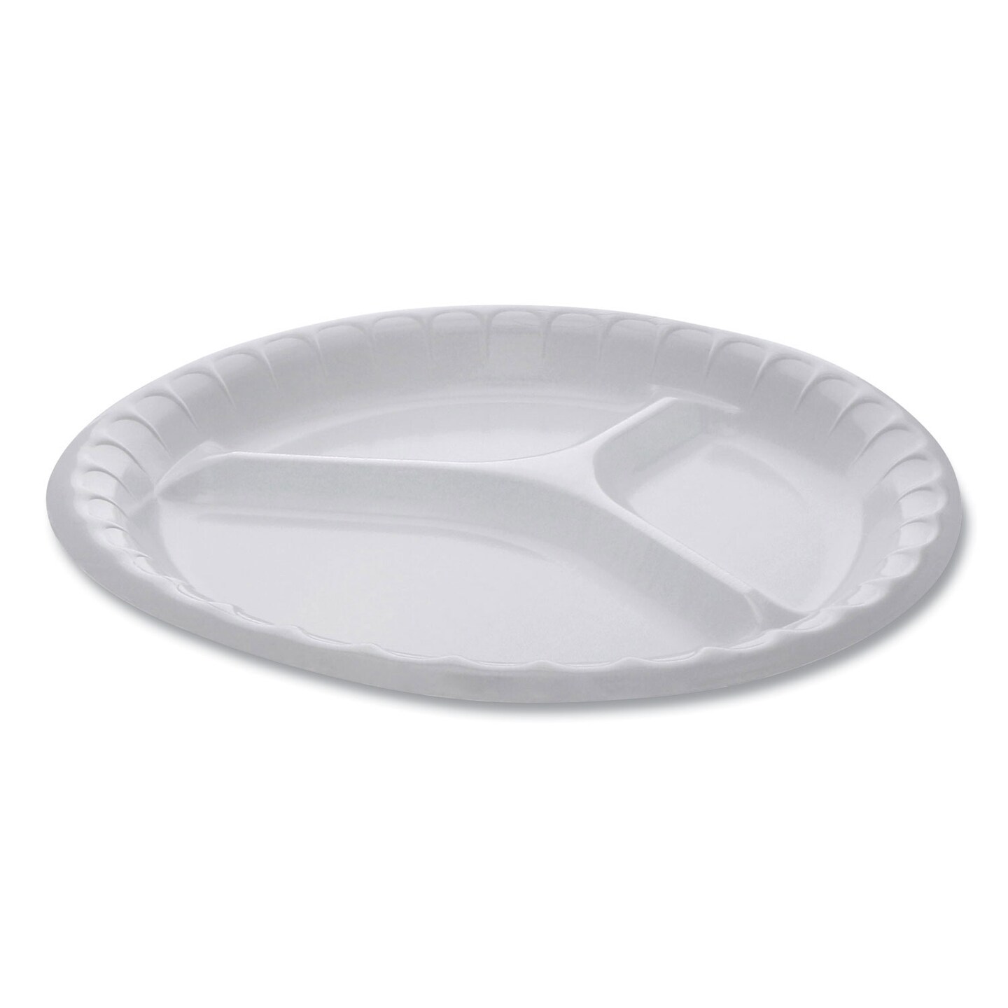 Pactiv Laminated Foam Dinnerware, Plate, 10.25 Diameter, White, 540/Carton