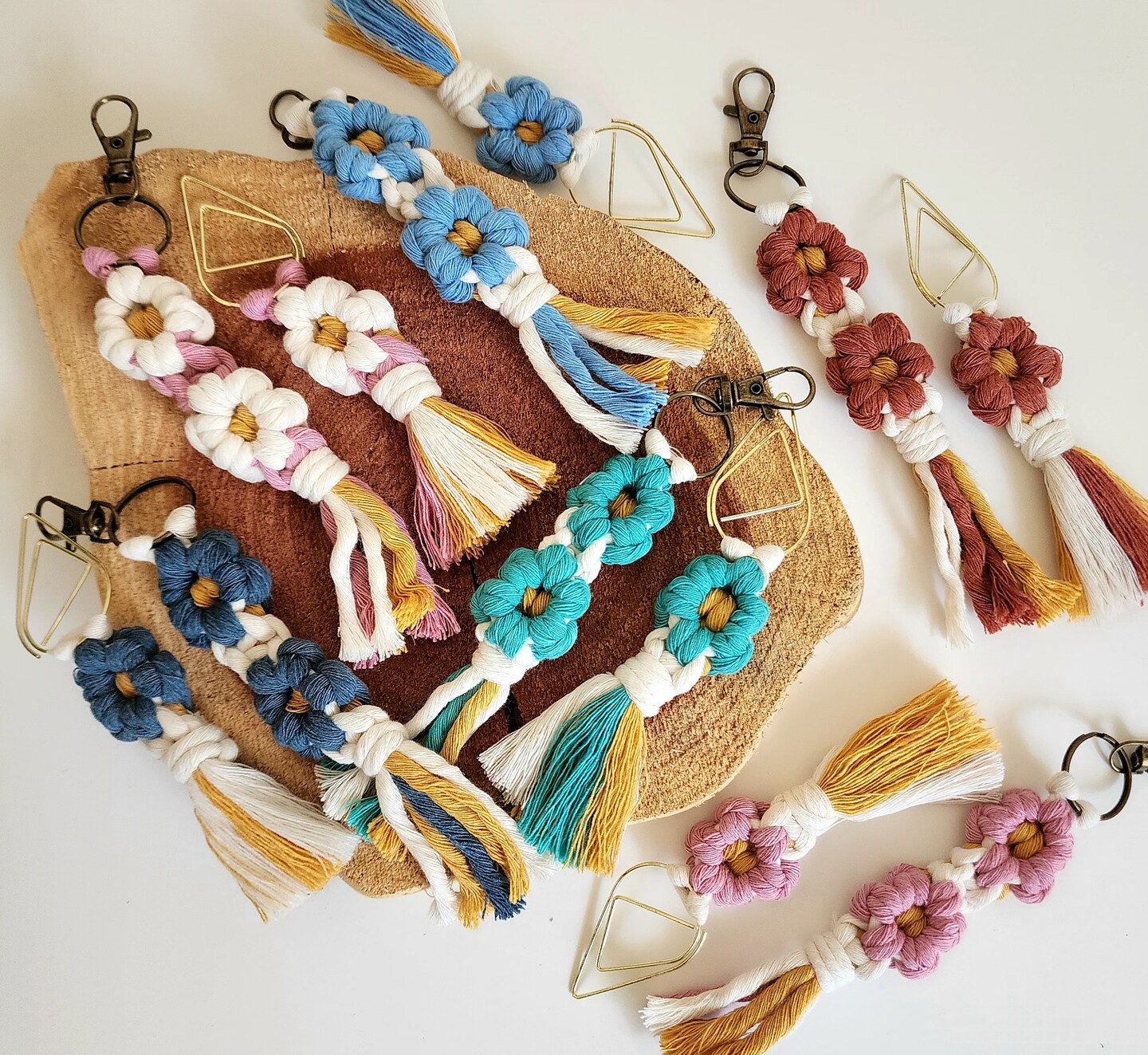 Flower Keychain DIY Macrame Kit