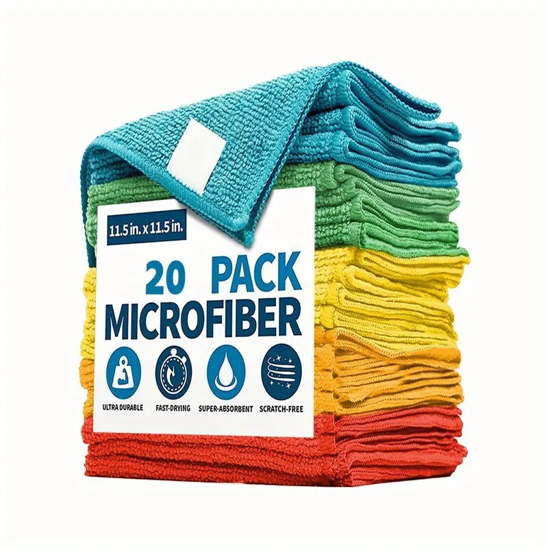 Microfiber Cleaning Cloth, Cleaning Towels For Housekeeping, Reusable And Lint  Free Cloth Towels, Home Kitchen Supplies, Random Color, Best Cleaning  Performance with Spotless Shine, MINA