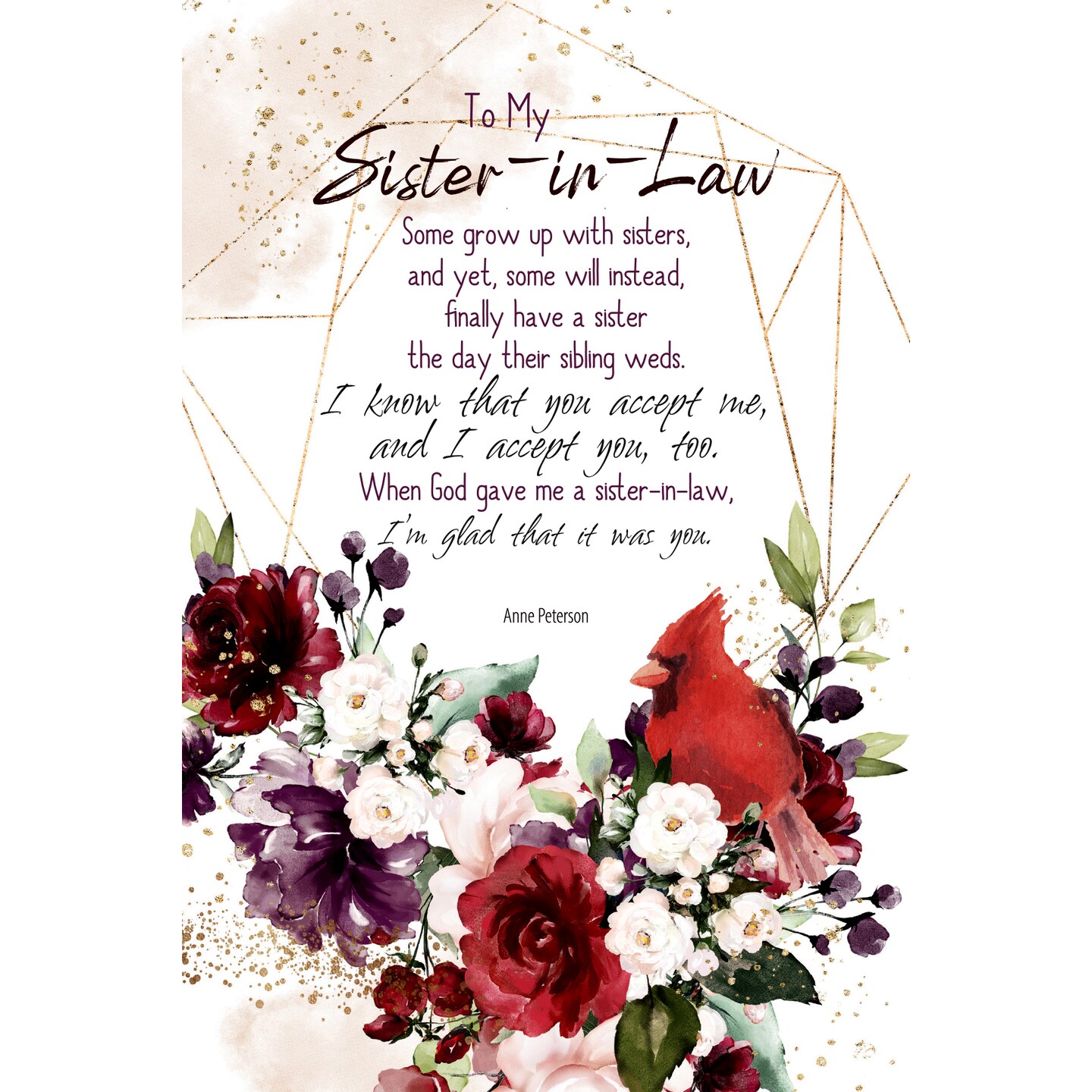 Dexsa Sister-In-Law Inspirational Wood Plaque 6 inches x 9 inches
