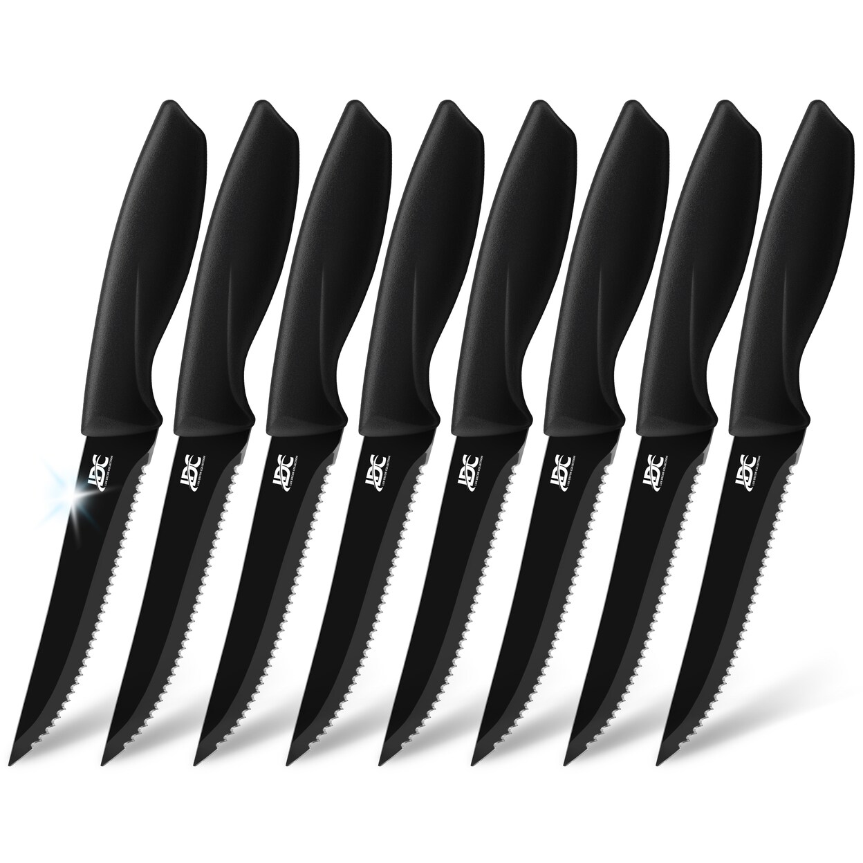 Lux Decor Collection Set of 8 Steak Knives, Stainless Steel and