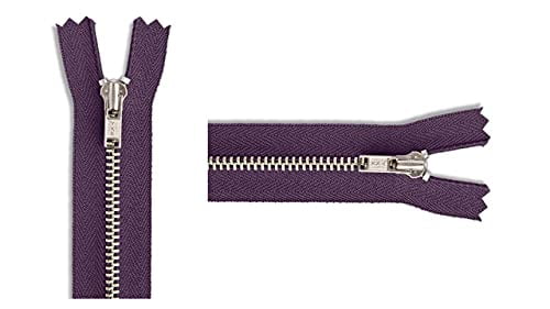 #3 Nickel Pants/Bag Light Weight YKK Zippers - Color: Purple #559 - Choose Your Length - Made in The United States (1 Zipper Per Pack) (7" Inches)