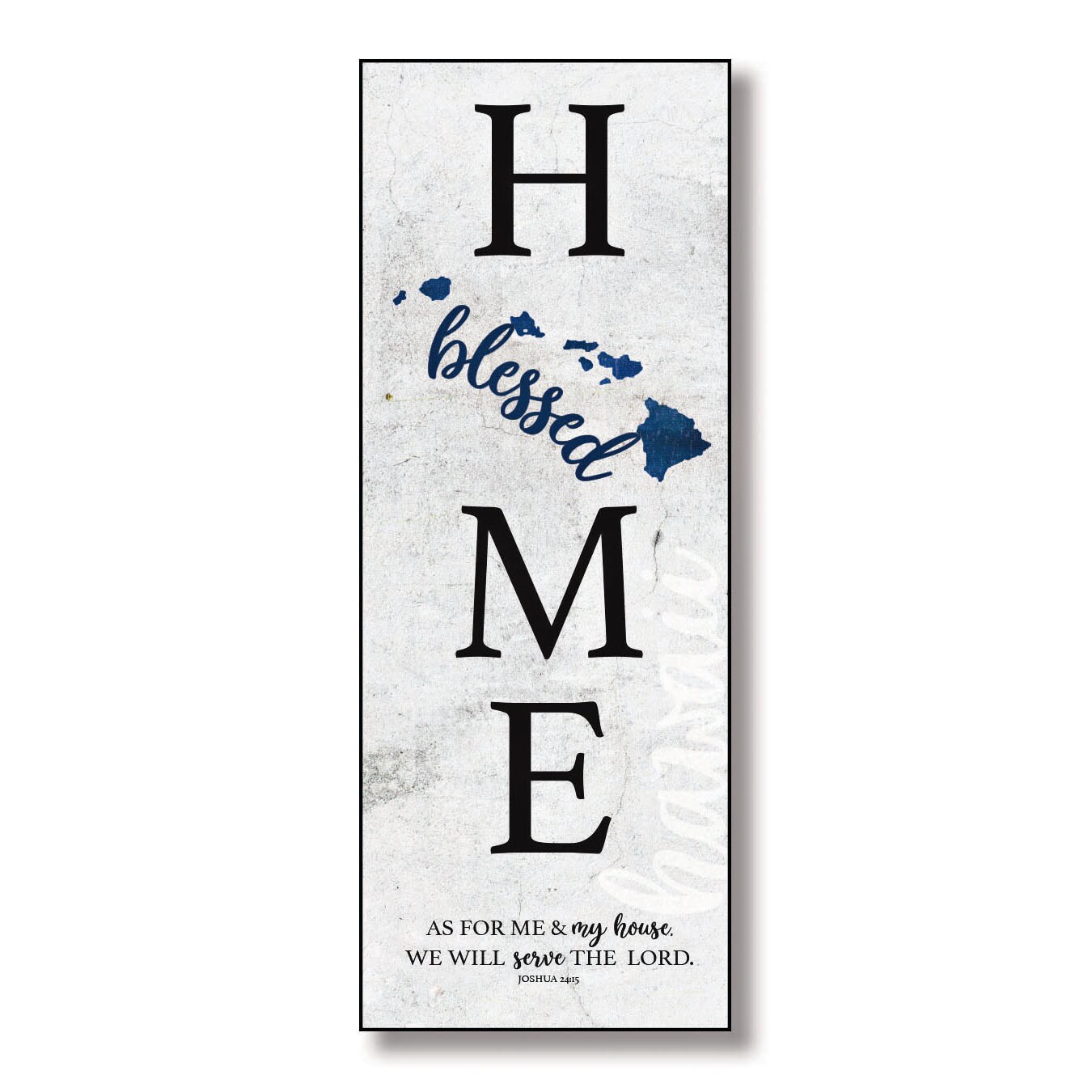 Dexsa Hawaii Home-Blessed Wood Wall Plaque with Hanger 6 inches x 15 3/4 inches
