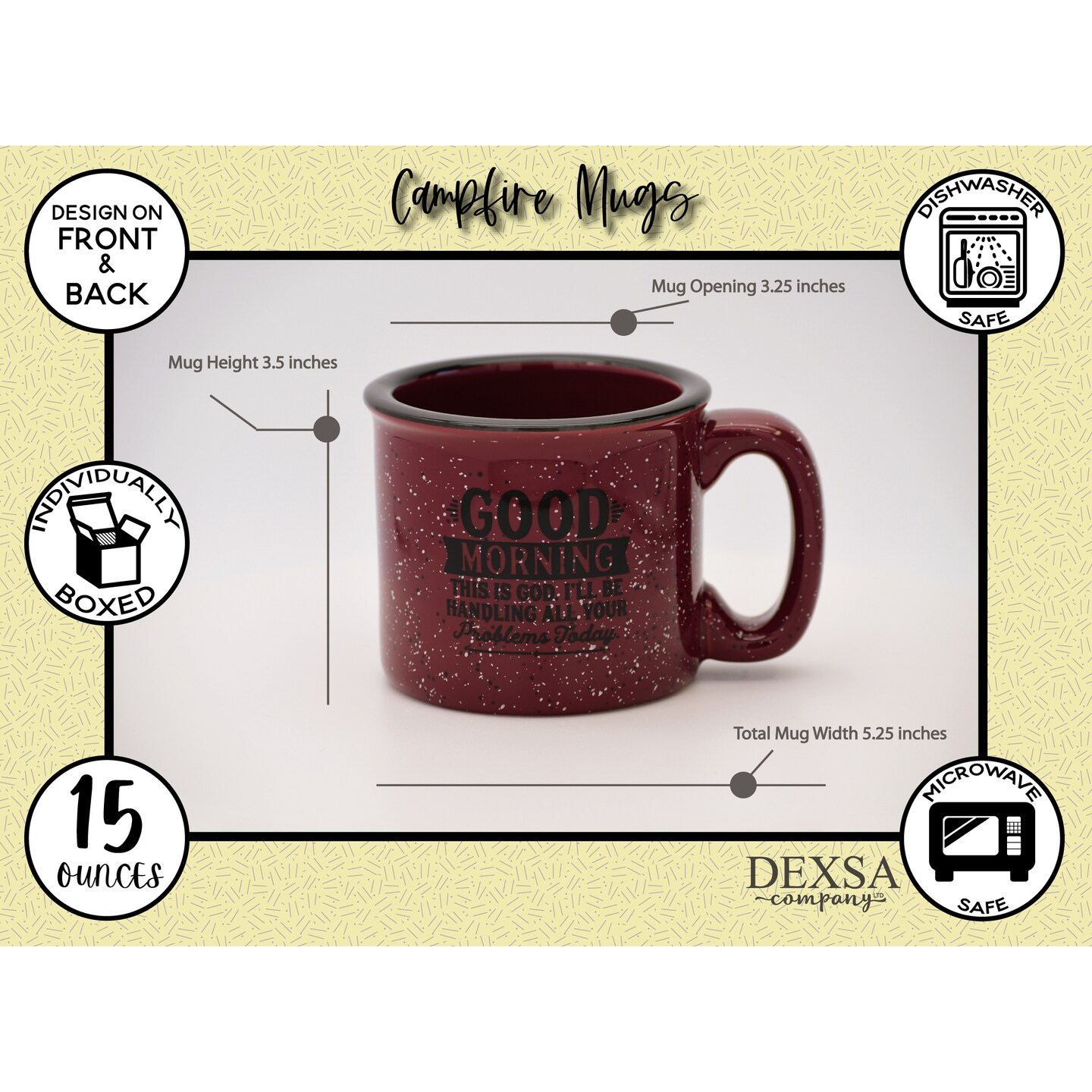 Dexsa Good Morning, This Is God Designer Ceramic Mug 15 ounces