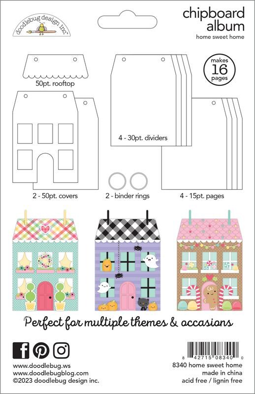 Home Sweet Home Chipboard Album - Doodlebug
