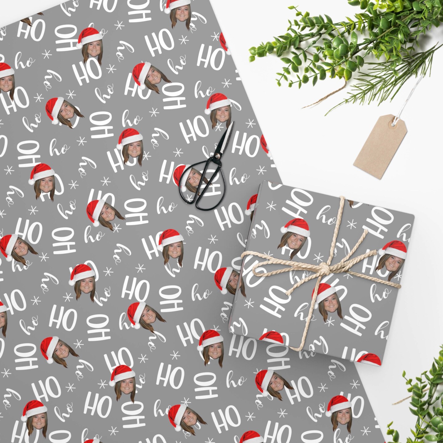 Personalized Santa Christmas Wrapping Paper
