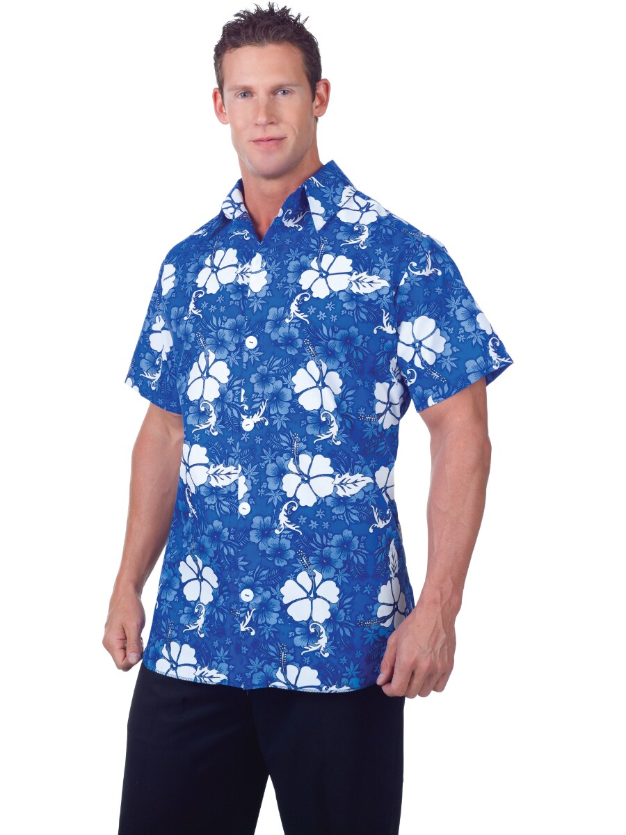 Men&#x27;s Blue Hawaiian Sunset Costume Shirt