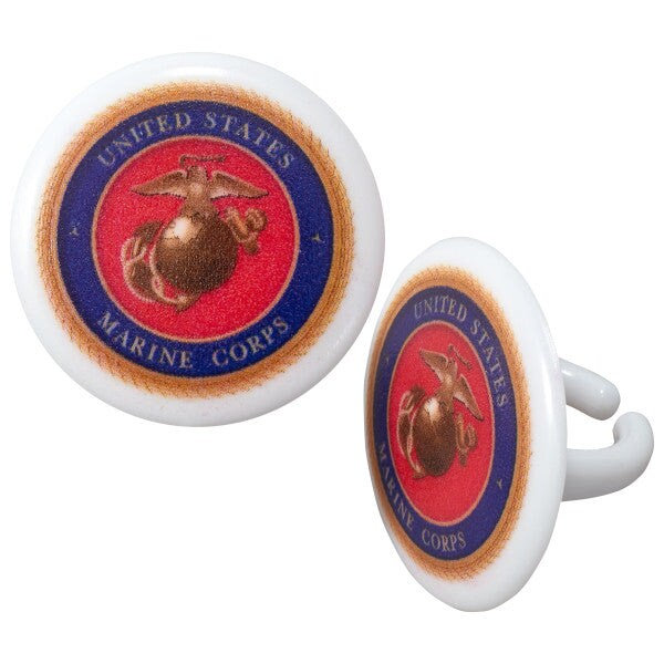United States Marine Corps Cupcake Rings, 12ct