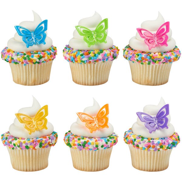 Butterfly Cupcake Rings, 12ct