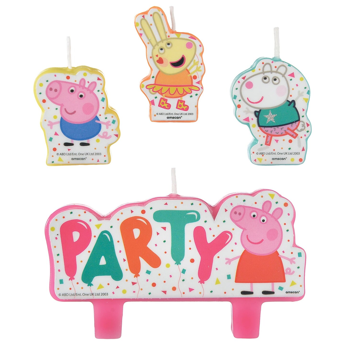 Peppa Pig Confetti Party Birthday Candle, 1 Set