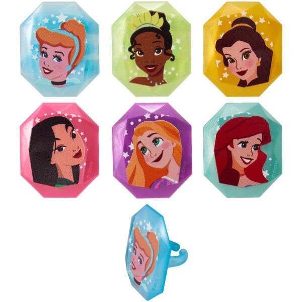 Disney Princess Characters Cupcake Rings, 12ct