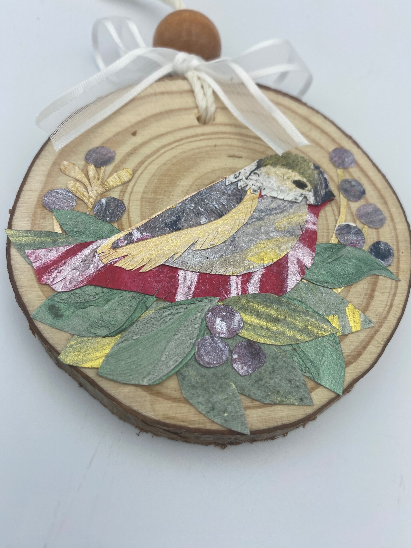 Bird collage Christmas ornaments image 2