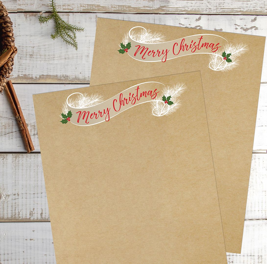 Great Papers! Golden Christmas Holiday Letterhead, Invitations and Announcements, Printer Friendly, 8.5" x 11", 80 Pack