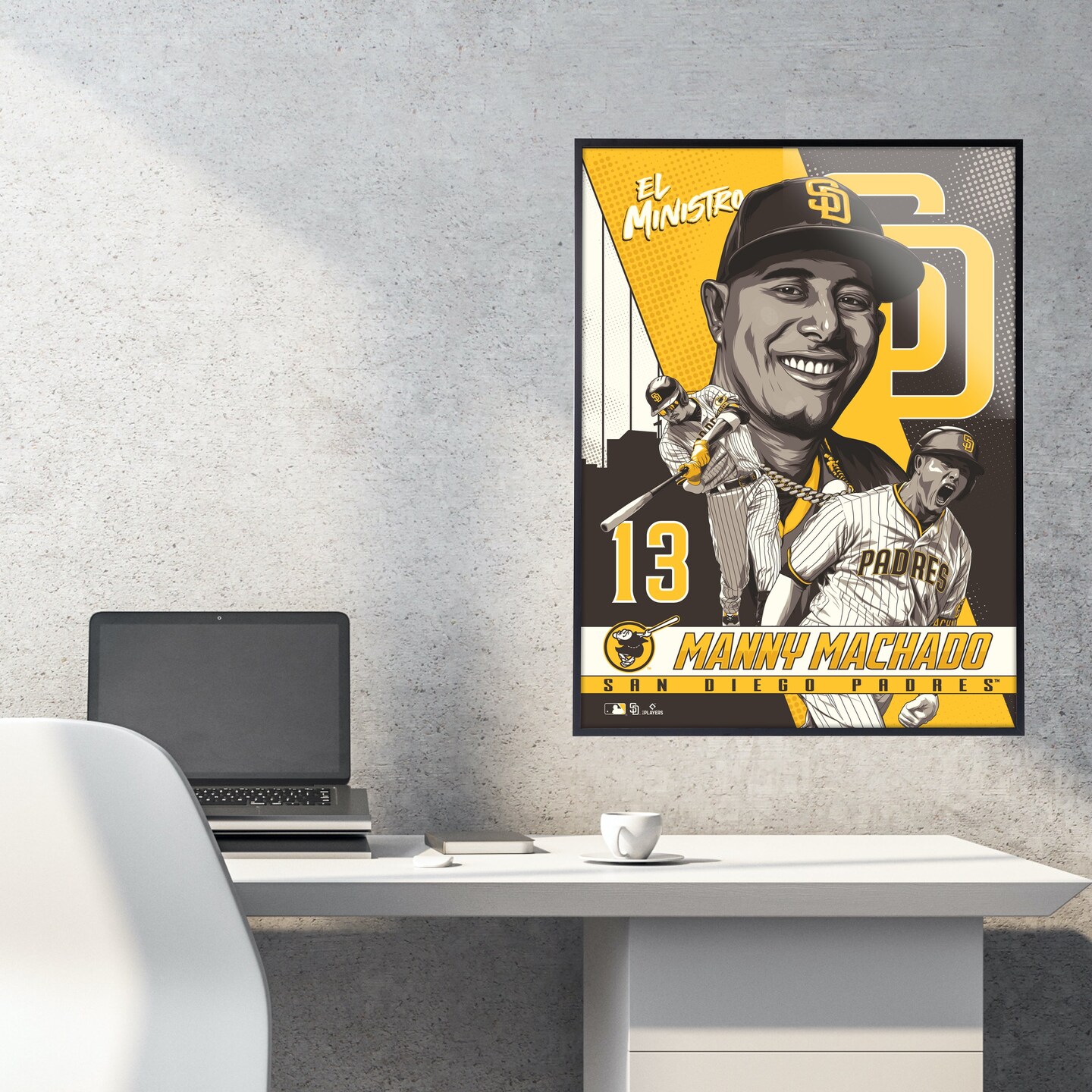 Phenom Gallery San Diego Padres Manny Machado 18&#x22; x 24&#x22; Serigraph