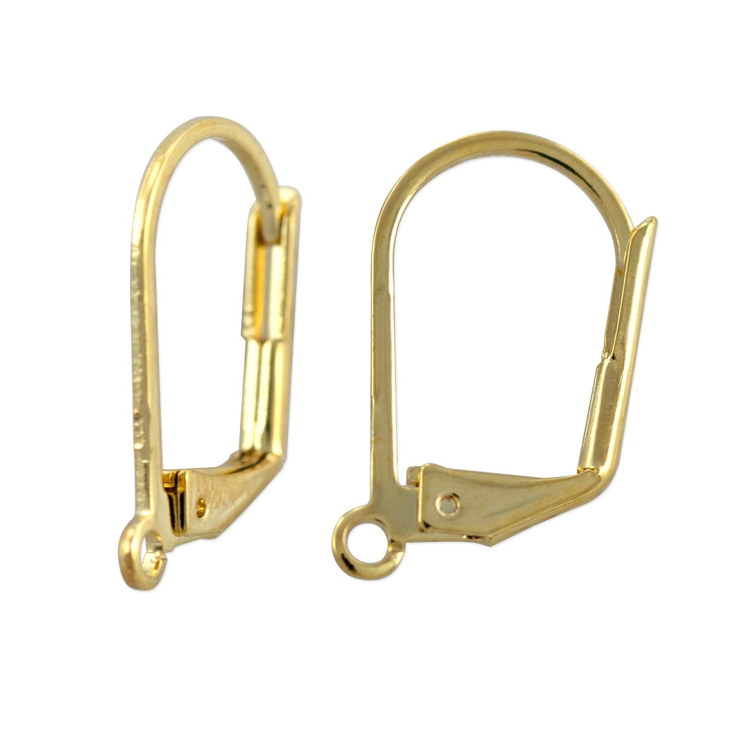 6-12Pcs/lot Gold Color French Earring Hooks Lever Back Open Loop Setting  for DIY Earring
