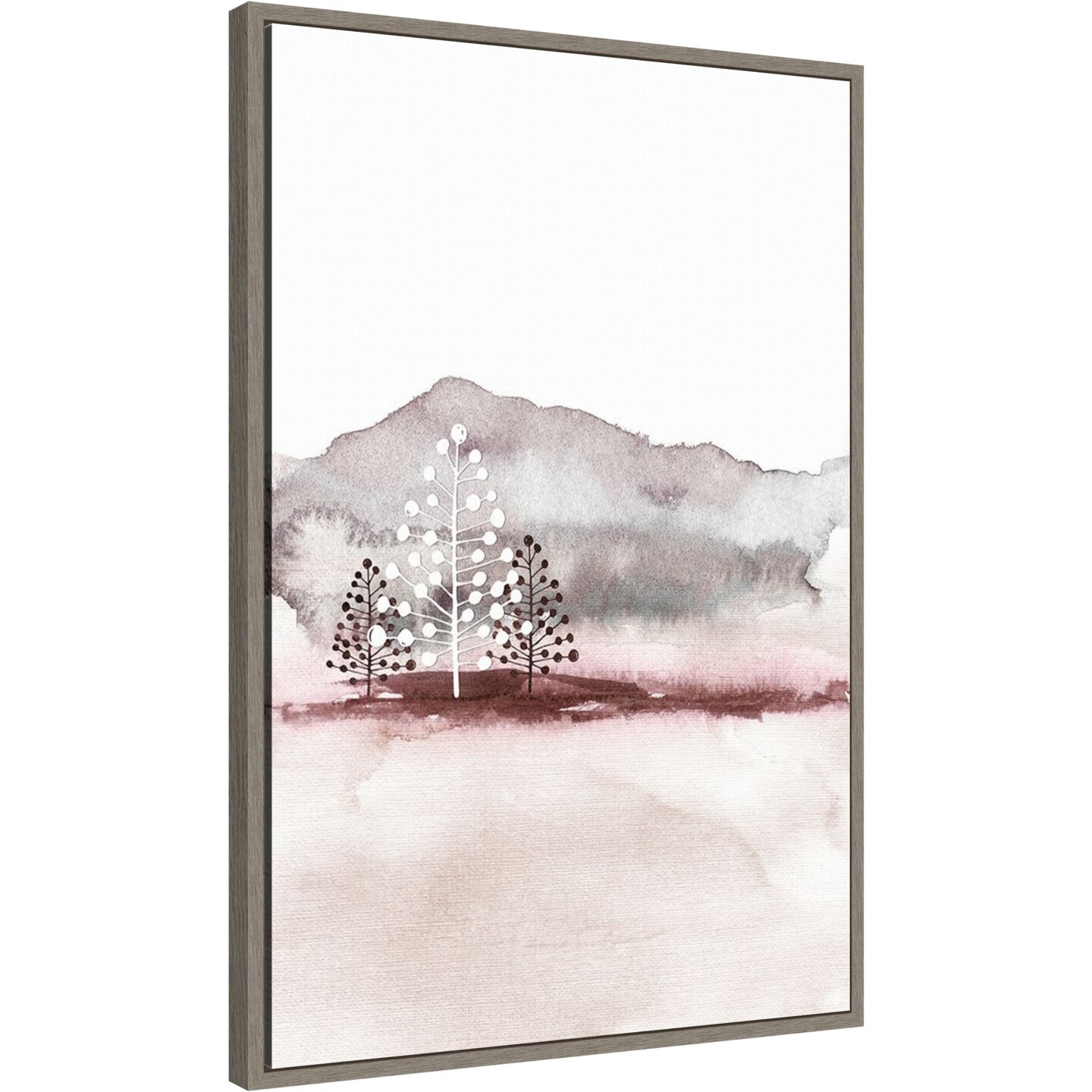 Holiday Time 2 Christmas Trees by Design Fabrikken Canvas Art Framed