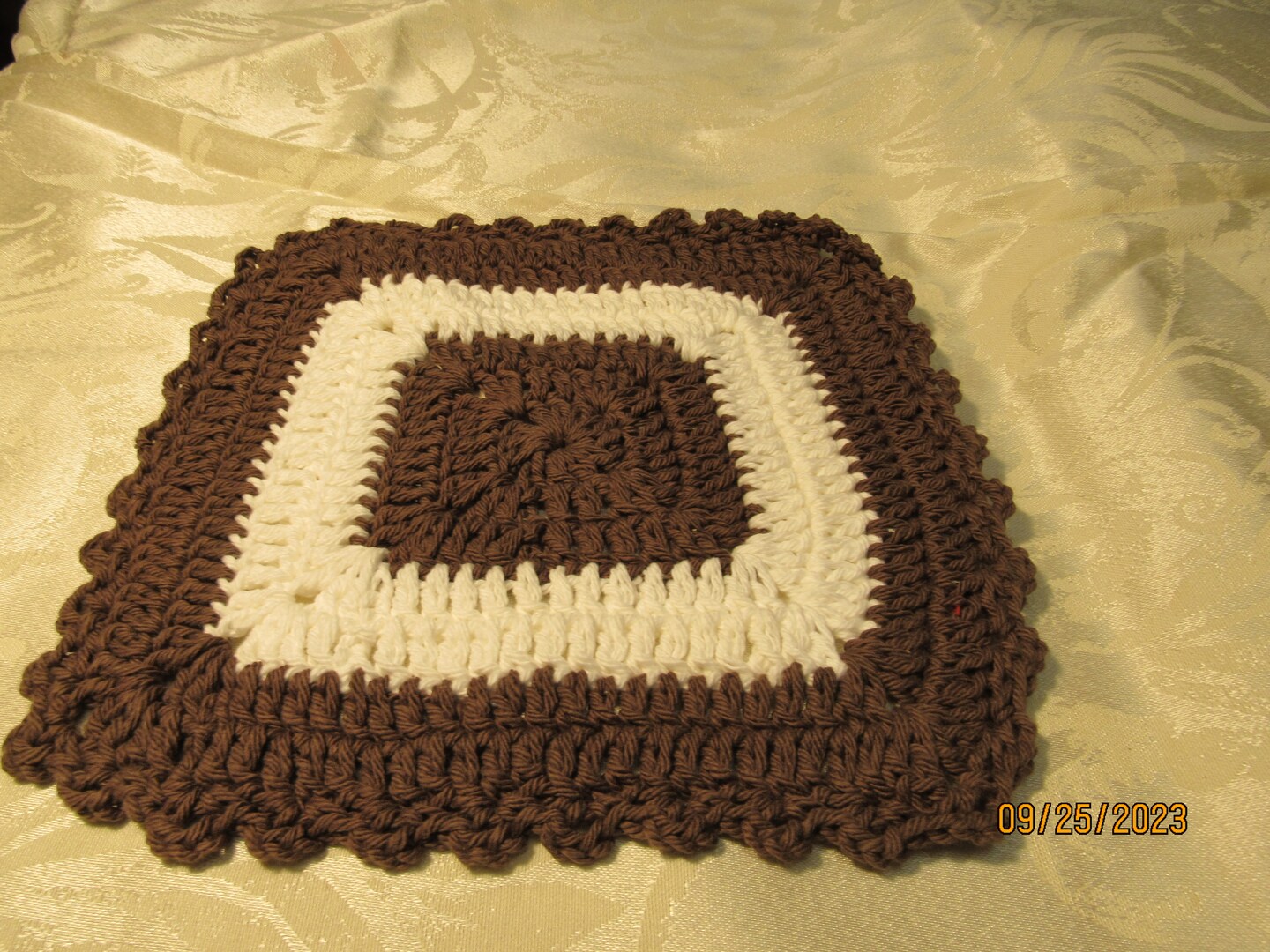 Espresso Crochet Kitchen Towel Set